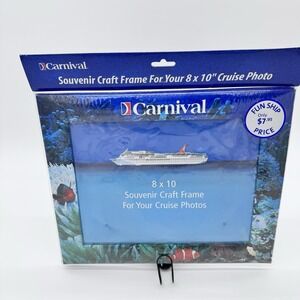 CARNIVAL Cruise Line Souvenir Padded Craft Photo/Picture Frame 8x10 Fish Ocean‎